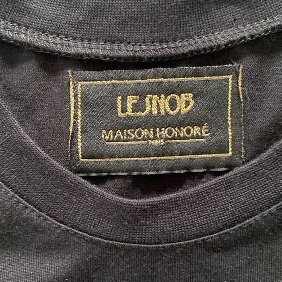 Lesnob Snobbier Than 5 Minutes Ago Black White Tee Nwot - Picture 4 of 6